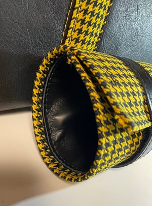 Image of Yellow houndstooth duffle and tool roll