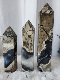 Image 2 of Volcanic Agate Large Crystal Towers UV Reactive - 3 Styles 