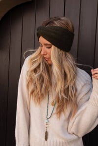 Image 2 of Sunol Fuzzy Headband ( olive)