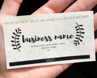 Custom Seed Paper Business Cards  