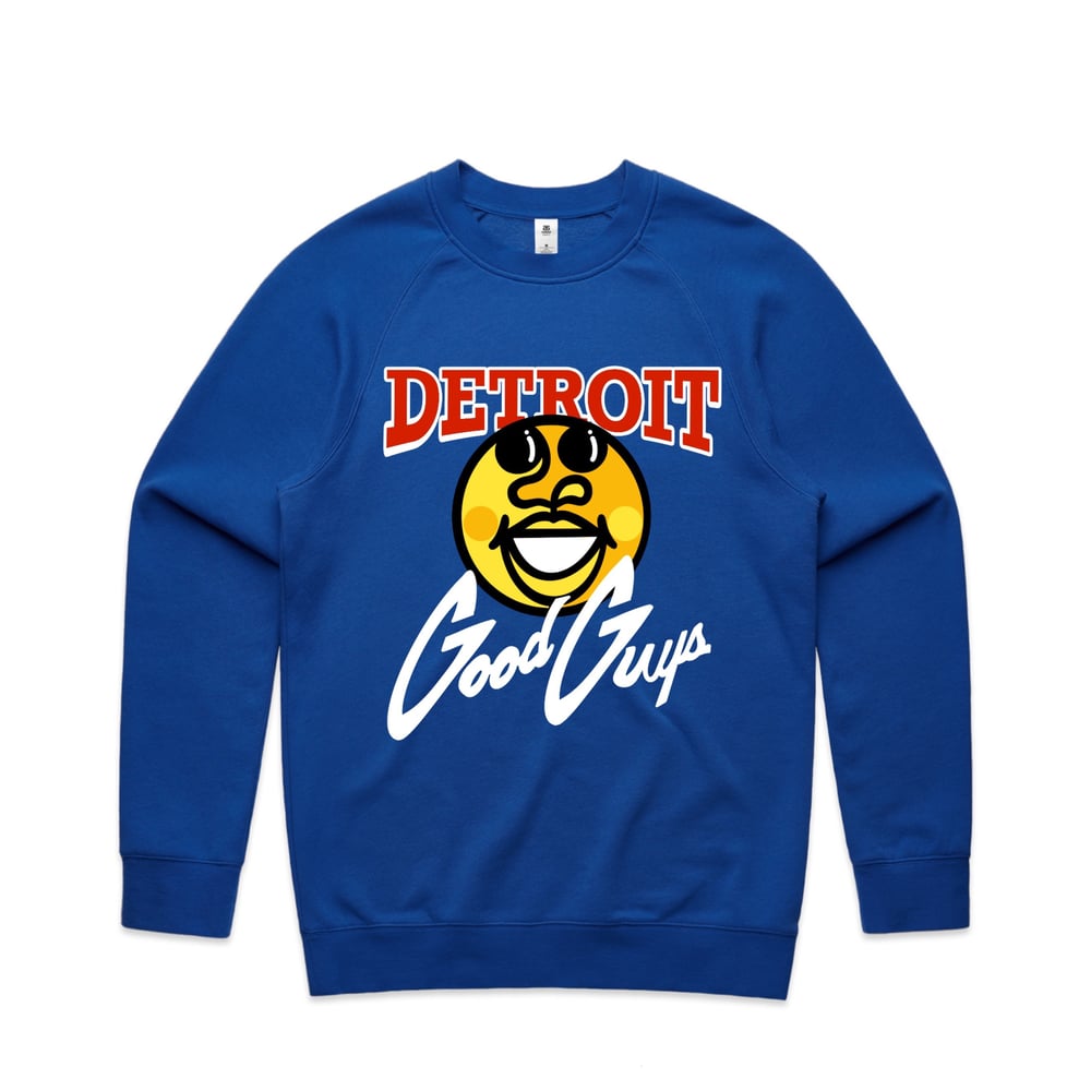 Image of Detroit Good Guys (Blue Crewneck) 