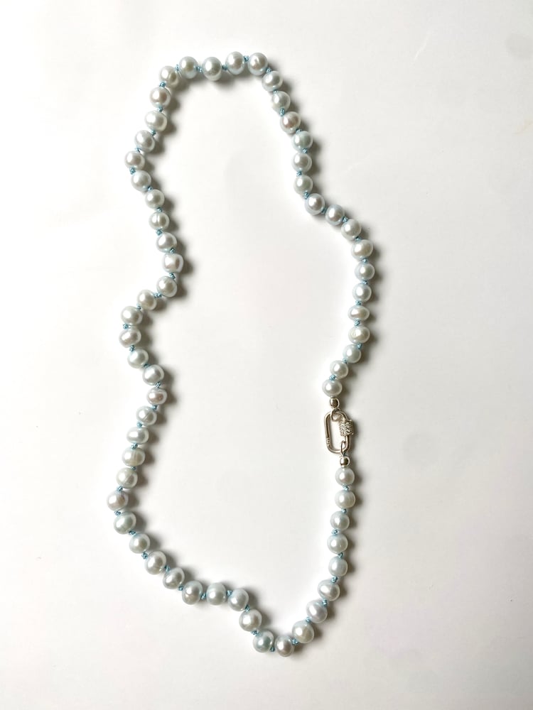 Image of Frosted blue necklace