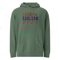 Image 2 of Trump Carlson 2024 Embroidered - Unisex pigment-dyed hoodie from PatriotsCo.com