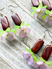 Image 5 of Flower Log earrings 