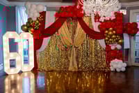 White marquee numbers 4 ft tall with light bulbs 