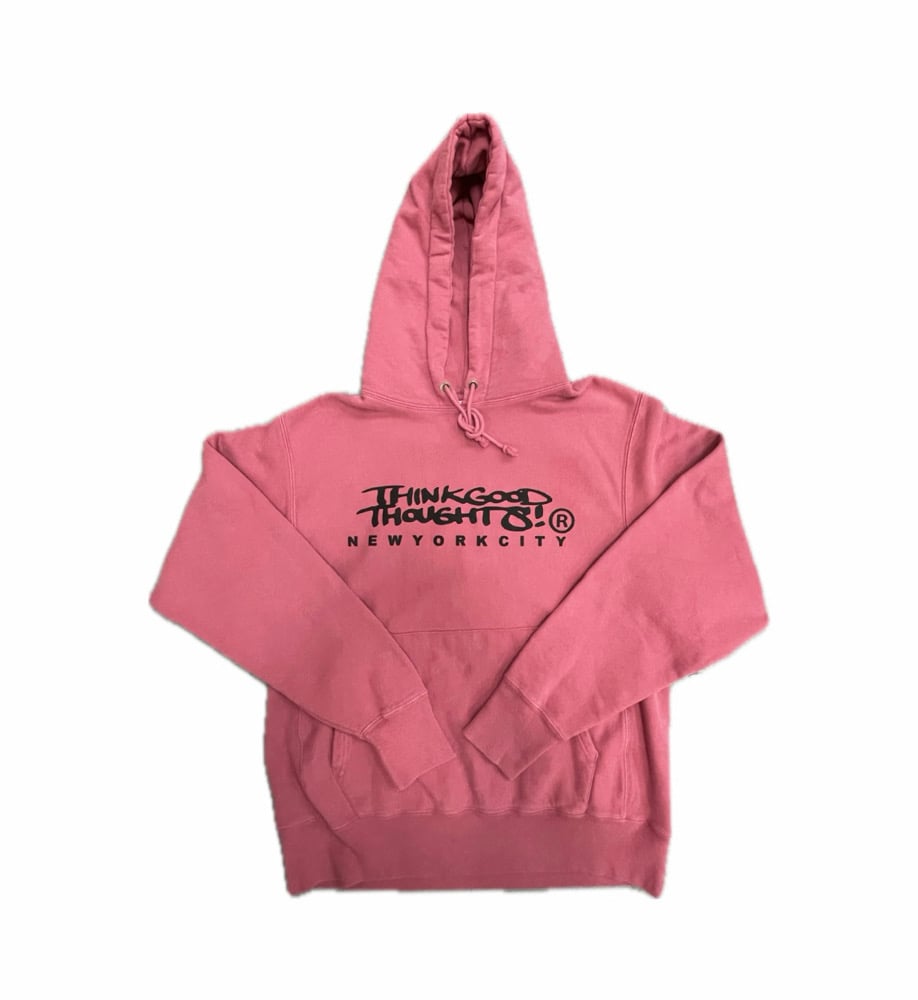 Image of Reverse Weave® Garment-Dyed Original Logo Hoodie - Crimson Craze