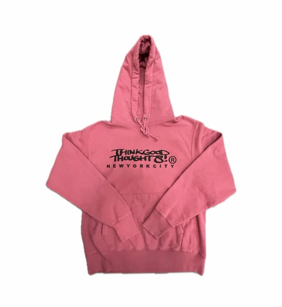 Image of Reverse Weave® Garment-Dyed Original Logo Hoodie - Crimson Craze
