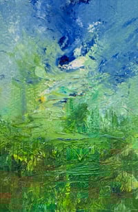 Image 1 of “It Always Ends The Same” oil on paper 6 x 8 inches