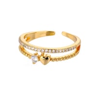 Image 2 of Dainty Layered Heart Ring
