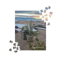 Image 1 of Peaceful Wintertime Patio - Jigsaw Puzzle - 252 Pieces