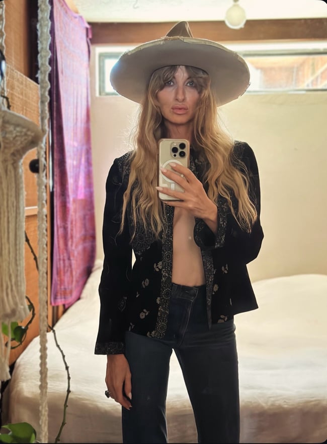 70s Roberto Cavalli leather suede snap jacket/ shirt 