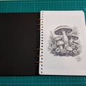 Black iridescent Mushroom Resin Notebook (large)