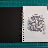 Image 4 of Black iridescent Mushroom Resin Notebook 