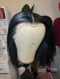 Image 1 of 12” bob frontal wig
