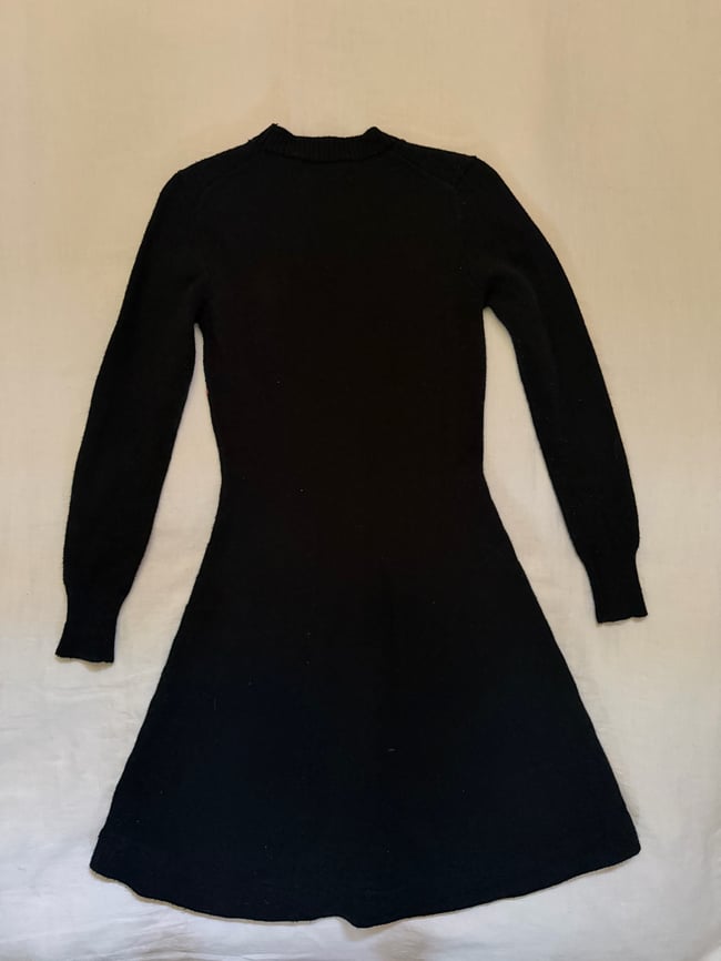 70s alphabet and flowers knit dress