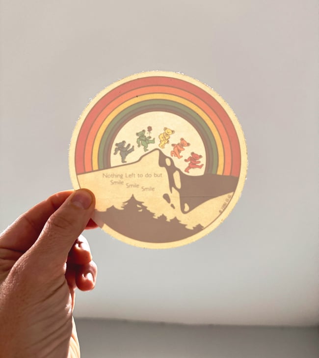 Grateful Dead 1986 Smile Smile Smile 5” Window Sticker 