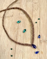 Image 4 of Swarovski Crystal Pendant Macrame Necklace