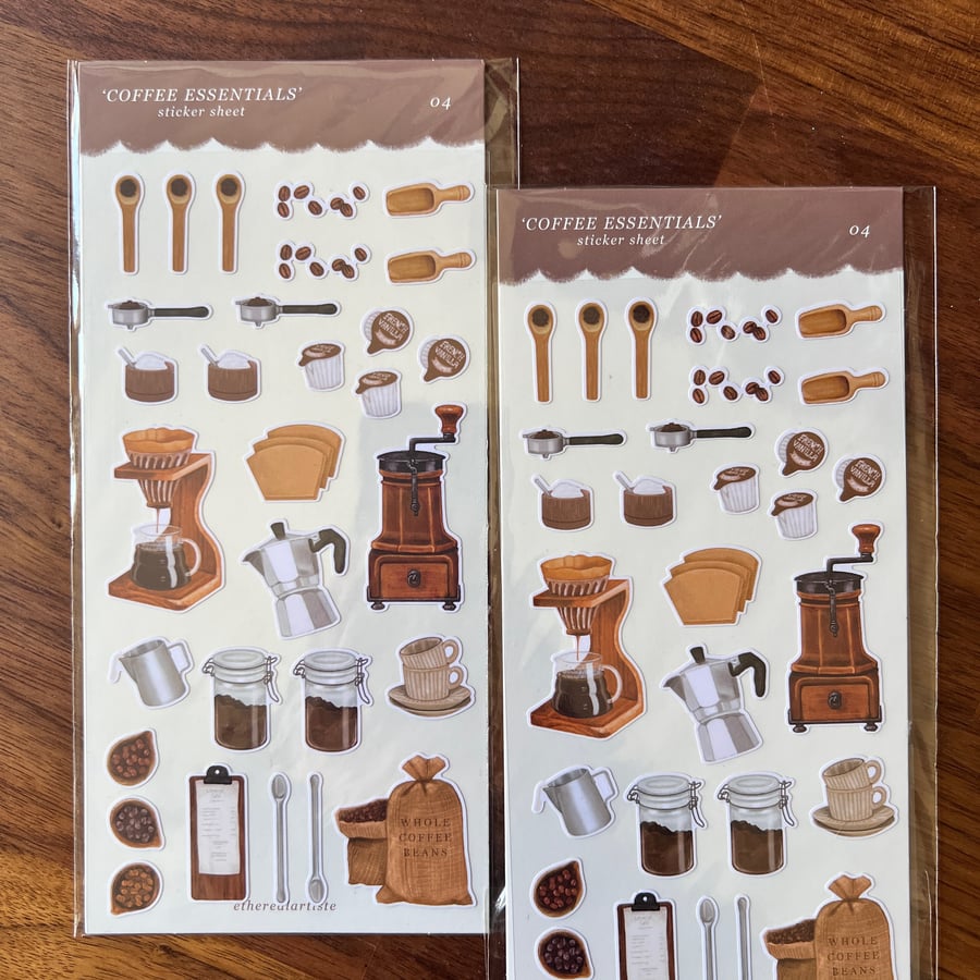 Image of 'Coffee Essentials' Sticker Sheet