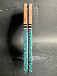Image 4 of Maple Burl & Viridian Grip-Tec Segmented Knife Scales