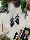 Blue Papilio Moon Earrings