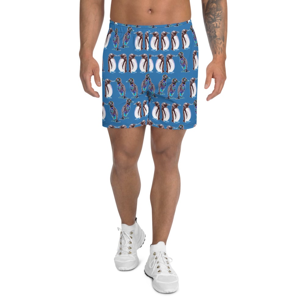 Image of Peng French blue Men's Athletic Long Shorts