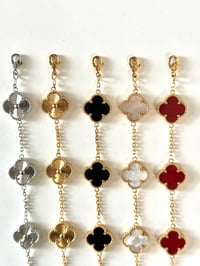 Image 2 of Clover bracelet with five leaf motifs Unisex style