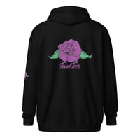 Image 1 of Unisex heavy blend zip rose hoodie