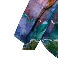 Image 10 of ♻️ UPCYCLED M (8) Topshop Boyfriend Shirt in Rustic Geode Ice Dye