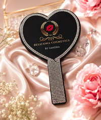 Image 2 of Belicona Cosmetics Heart Mirror/ Rhinestone Heart Mirror