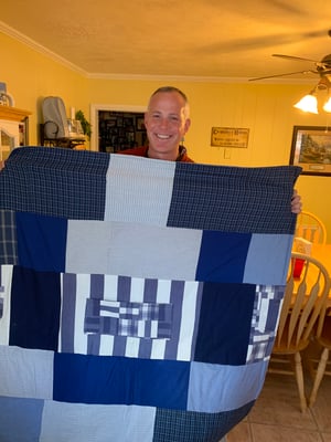 Image of Lap Throw Memory Quilt/Blanket( your loved ones clothing or from keepsake clothing)