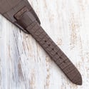 20mm Alligator Bund Strap - Brown