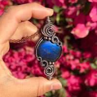Image 4 of Double Swirl, Blue Labradorite Pendant 💙