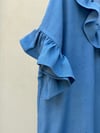 LIGHT DENIM RUFFLES KAFTAN