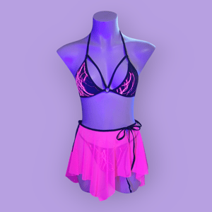 Image of UV Hot Pink Mesh Fairy Skirt
