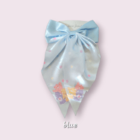 Image 5 of Hair bow satin cream-0013