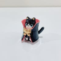 Image 2 of Count Dracula tuxedo cat ceramic figurine