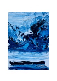 Image 5 of “prussian blue” on gesso board 5 x 7 inches