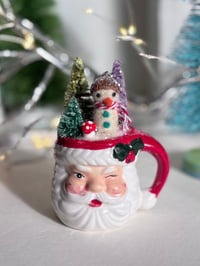 Image 2 of Tiny Santa Mug Winter Scene 2 