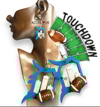 3-D Detroit Lions Earrings