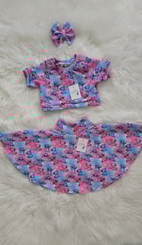 Image 1 of Stitch crop top  and skirt 