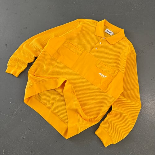 Image of BNWT SS 18 Palace Waffle Long Sleeve Polo Shirt, Size XL