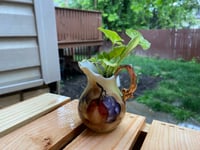 Image 3 of Arrowhead Vine in Small Tan Pear Creamer