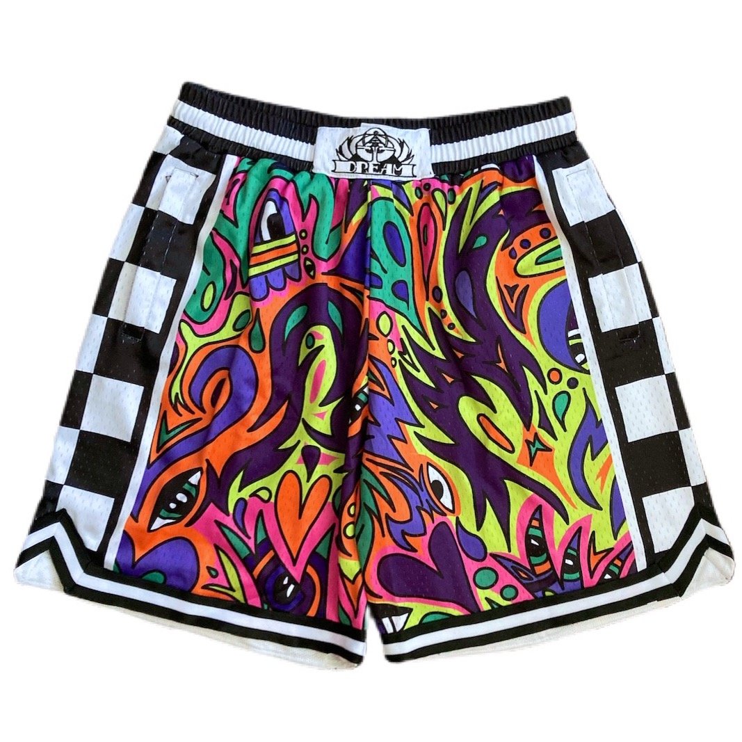Shop Ed Hardy Skull Fleece Shorts EHM8100-17-CHA grey