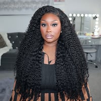Image 1 of *NEW* Indian Wavy/Curly 13x4" HD Film Lace Frontal Wig  (250% Density)