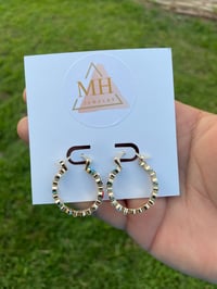 Image 3 of Evil Eye Hoop earrings