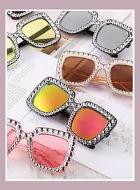 Image 1 of Bling square shape sunglasses 
