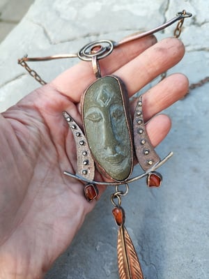 Pebbles and carnelians necklace 