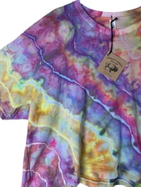Image 6 of XXL Crop Tee in Bright Geode Ice Dye