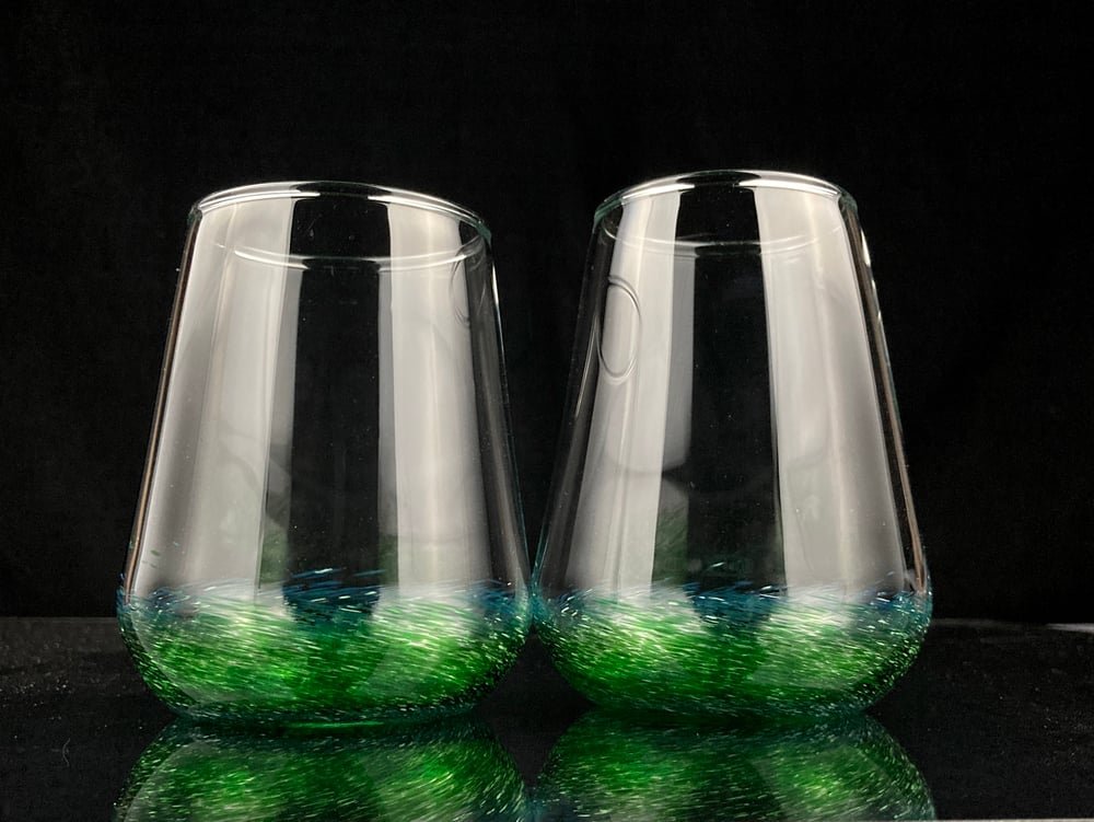 Image of Frit Tumbler - Experimental Green #5 set no.1