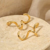 Image 3 of Zaria Wave Earrings